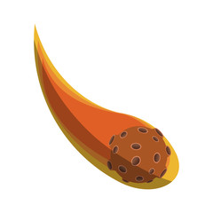 Asteroid icon. Space science orbiting and exploration theme. Isolated design. Vector illustration