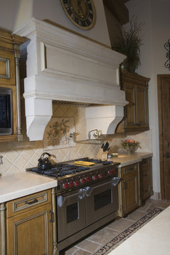 Kitchen interior with original architectural feature