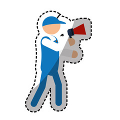 Courier delivery man icon vector illustration graphic design
