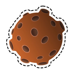 Asteroid icon. Space science orbiting and exploration theme. Isolated design. Vector illustration