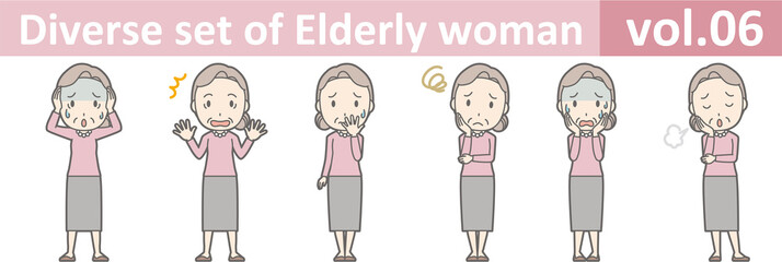 Diverse set of elderly woman , EPS10 vector format vol.06