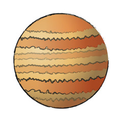 Planet icon. Space science orbiting and exploration theme. Isolated design. Vector illustration