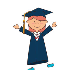 student graduation uniform icon vector illustration design