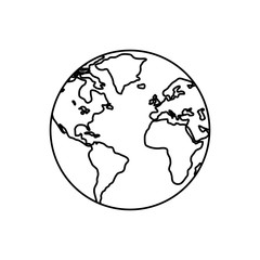 World earth map icon vector illustration graphic design