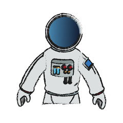 Astronaut icon. Spaceman cosmonaut pilot space and science theme. Isolated design. Vector illustration