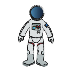 Obraz na płótnie Canvas Astronaut icon. Spaceman cosmonaut pilot space and science theme. Isolated design. Vector illustration