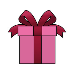 Gift icon. Present holiday celebration and surprise theme. Isolated design. Vector illustration
