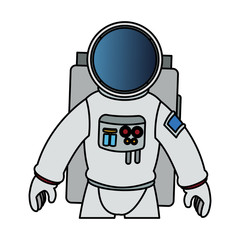 Astronaut icon. Spaceman cosmonaut pilot space and science theme. Isolated design. Vector illustration