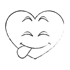 Heart cartoon icon. Love passion and romantic theme. Isolated design. Vector illustration