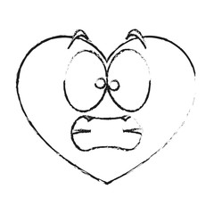 Heart cartoon icon. Love passion and romantic theme. Isolated design. Vector illustration