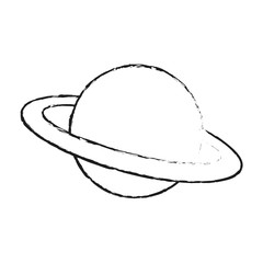 Planet icon. Space science orbiting and exploration theme. Isolated design. Vector illustration