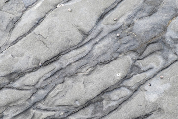 Close up of weathered rock on the beach

