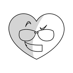 Heart cartoon icon. Love passion and romantic theme. Isolated design. Vector illustration