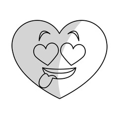 Heart cartoon icon. Love passion and romantic theme. Isolated design. Vector illustration