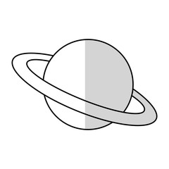 Planet icon. Space science orbiting and exploration theme. Isolated design. Vector illustration