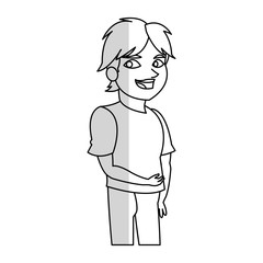 Boy cartoon icon. Kid childhood little people and person theme. Isolated design. Vector illustration