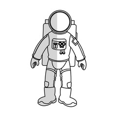 Astronaut icon. Spaceman cosmonaut pilot space and science theme. Isolated design. Vector illustration