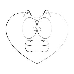 Heart cartoon icon. Love passion and romantic theme. Isolated design. Vector illustration