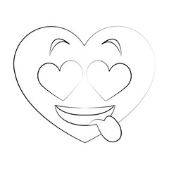 Heart cartoon icon. Love passion and romantic theme. Isolated design. Vector illustration