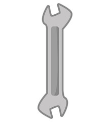 steel spanner tool repair vector illustration eps 10