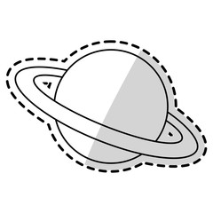 Planet icon. Space science orbiting and exploration theme. Isolated design. Vector illustration