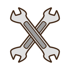 cartoon steel spanner tool repair vector illustration eps 10