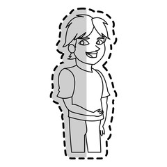 Boy cartoon icon. Kid childhood little people and person theme. Isolated design. Vector illustration