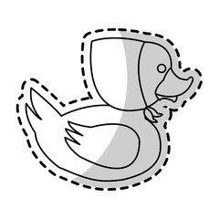 Toy duck cartoon icon. Childhood play cute and game theme. Isolated design. Vector illustration