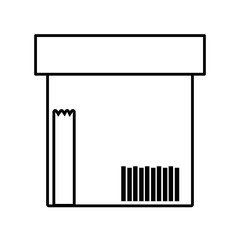 package box carton delivery icon outline vector illustration eps 10