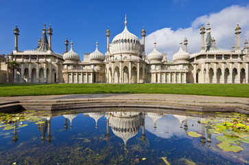 Brighton Royal Pavilion with reflection, Brighton, East Sussex