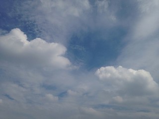 blue sky and white clouds