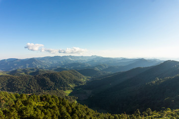 Obraz premium mountains view landscape blue sky