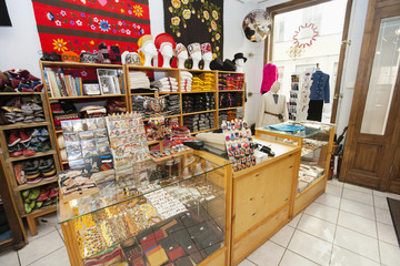 Interior of gift store