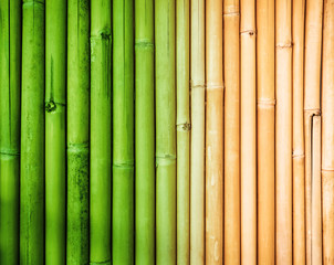 Bamboo texture background, faded bamboo fence wall 
