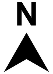 North direction compass icon