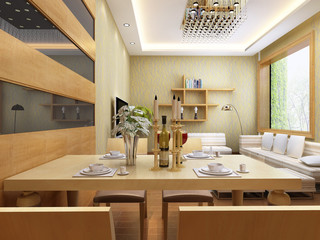 3d rendering of home interior.
