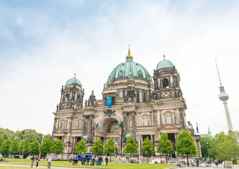 Obraz premium BERLIN, GERMANY- May 18, 2016: Traditional old Berlin Cathedral.