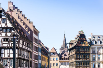 Obraz premium Beautiful view of ancient buildings at Strasbourg, Alsace, Franc