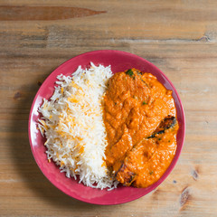 Handmade Indian curry chicken rice