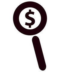 Dollar search icon