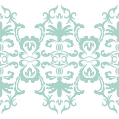 Damask seamless classic pattern. Vintage Baroque delicate background. Classic ornament for wallpapers, textile, fabric. Exquisite floral baroque template.