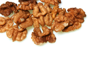Walnuts on whote background - studio shot