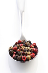 Close up of pepper grains