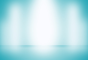 Light blue gradient abstract background. Empty room for display product.
