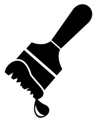 paint brush black icon