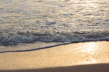 beautiful summer sea, landscape sunshine on sand beach
