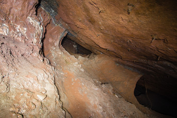 Undreground abandodned mine shaft cavity cave