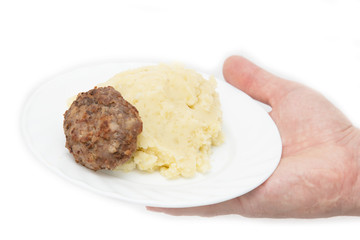 cutlets and mashed potatoes