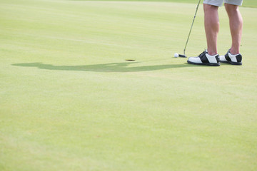Obraz premium Low section of middle-aged man playing golf