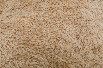 close-up brown wool fluffy fur texture background